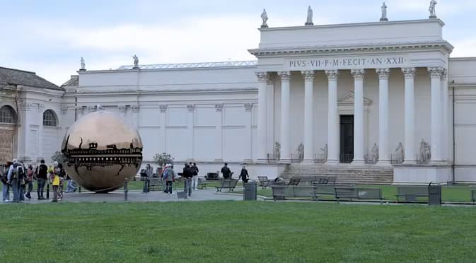 Pomodoro's Sphere in the Pinecone Courtyard